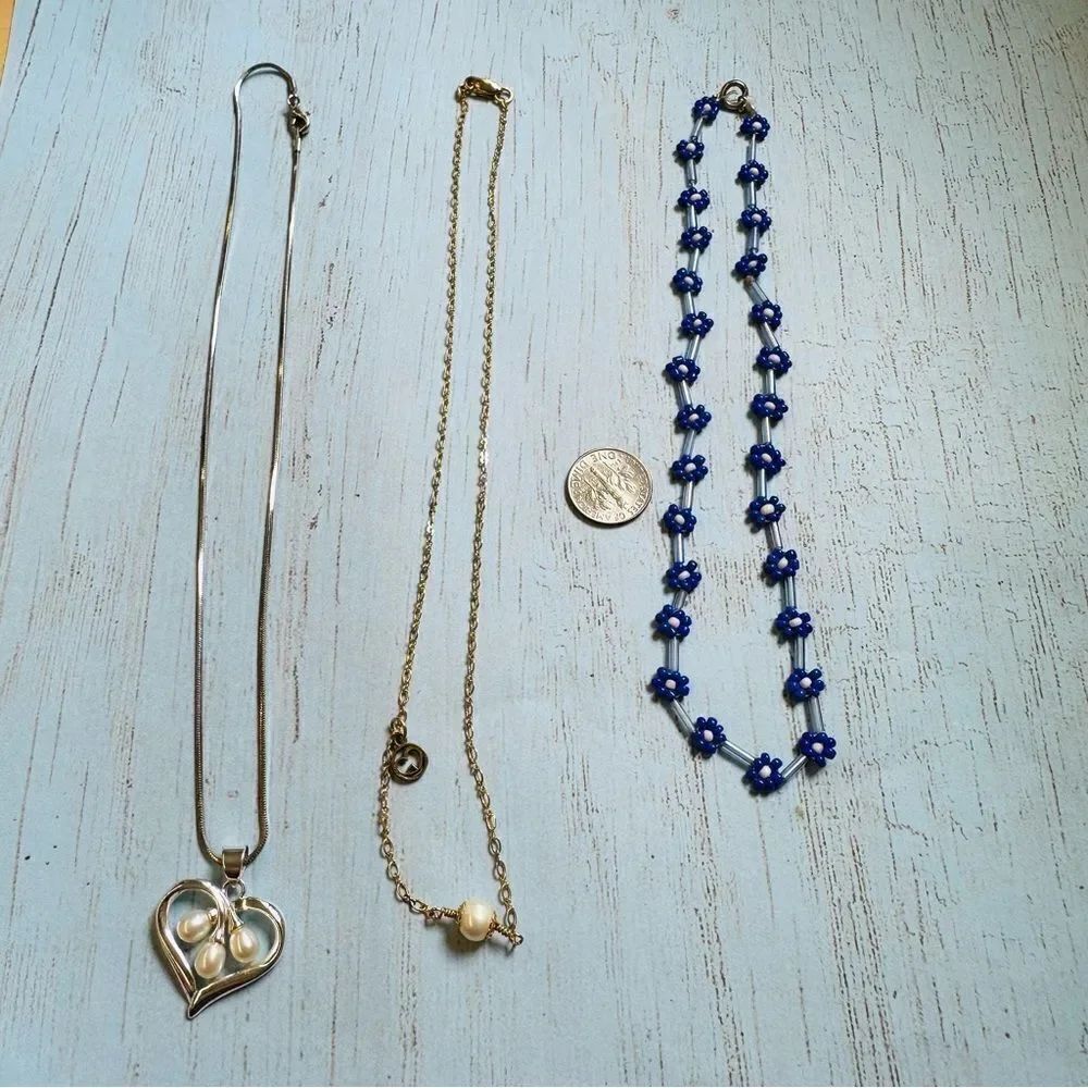 Pearl and‎ Beaded Necklace Bundle